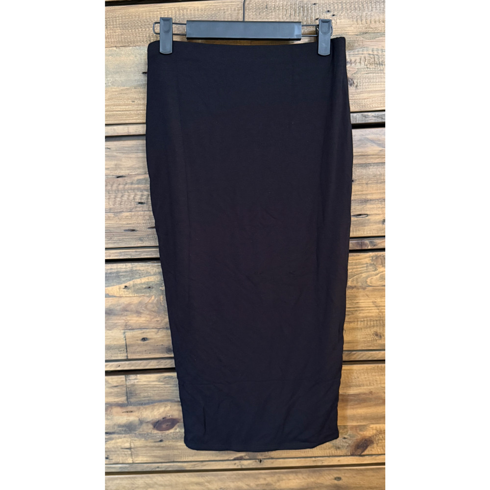 Naked Wardrobe 2 Piece Set Women's L Black Tank Top Midi Skirt Stretch NWT - Picture 2 of 11